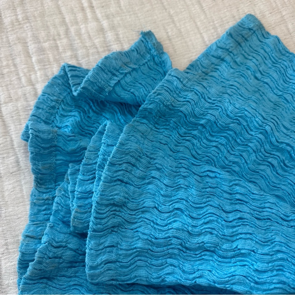 Free People FP Beach Eleni Bodycon Maxi Dress Size Large Aqua Blue *flaw* - Picture 14 of 14